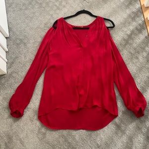 Tamara Mellon red silk shirt size 10